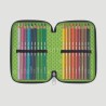 Astuccio 3 Zip Stilnovo Giotto, colore viola