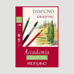 Blocco di carta per Disegno Accademia Fabriano, Grana Naturale 50 fogli 200gr