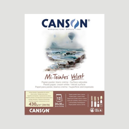 Album per Pastello Canson Mi-Teintes Velvet, Bianco Crema