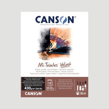 Album per Pastello Canson Mi-Teintes Velvet, Colore Nero Carbone