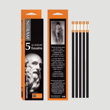 Confezione 5 Carboncini Tradizionali Nitram, Gradazione HB