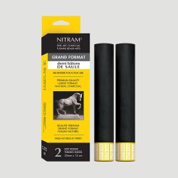 Confezione 2 Carboncini Tondi Extra Morbidi Nitram, Formato Large diametro 25mm