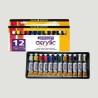 Set Colori Acrilici Graduate Daler Rowney, 12 tubetti da 22ml