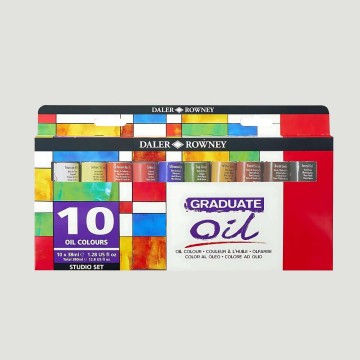 Set Colori a Olio Graduate Daler Rowney, 10 tubetti da 38ml