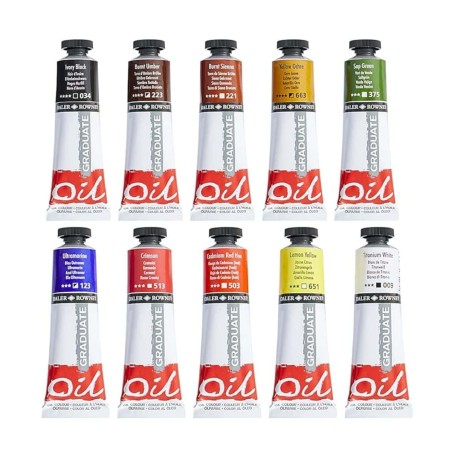 Set Colori a Olio Graduate Daler Rowney, 10 tubetti da 38ml