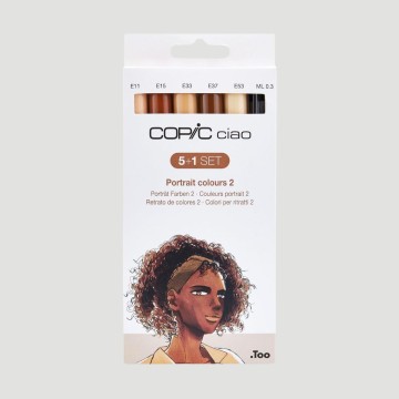 Set Marker Copic Ciao Portrait 2, 5 colori per ritratto + 1 Multiliner