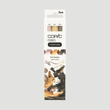 Set Marker Layer&Mix Copic Ciao Pet Palette, 3 colori per illustrazioni di animali