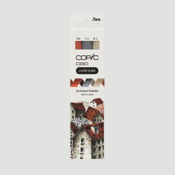 Set Marker Layer&Mix Copic Ciao Architect Palette, 3 colori