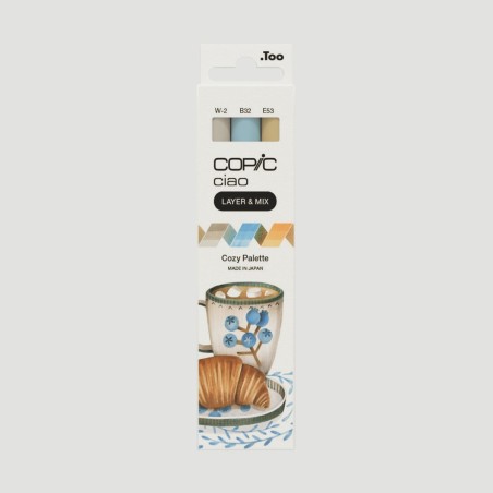 Set 3 Marker Layer&Mix Copic Ciao Cozy Palette, colori caldi e naturali