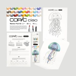 Starter Set 3 Marker Copic Ciao Layer&Mix Pastel, con album A5