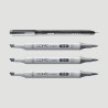 Set 3 Marker Copic Ciao Light Cool Grey, toni di grigio freddi chiari con 1 Copic Multiliner