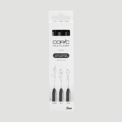 Set 3 Copic Multiliner Fine, colore nero