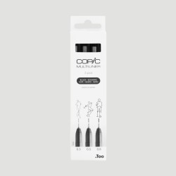 Set 3 Copic Multiliner Medium, colore nero