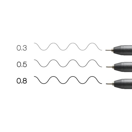 Set 3 Copic Multiliner Medium, colore nero