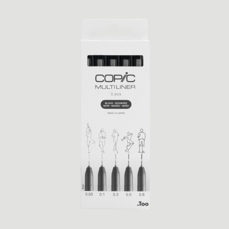 Set 5 Copic Multiliner, colore nero