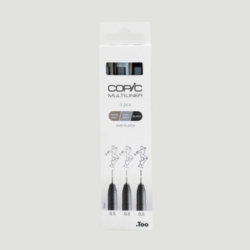 Set 3 Copic Multiliner, colorati