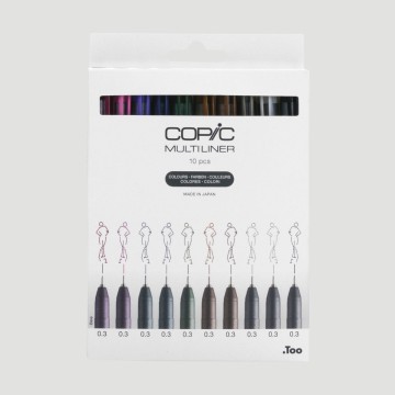 Set 10 Copic Multiliner, colorati