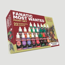 Fanatic Most Wanted Paint Set 22 Colori Warpaints per Miniature The Army Painter, formato 18ml