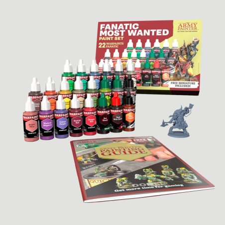 Fanatic Most Wanted Paint Set 22 Colori Warpaints per Miniature The Army Painter, formato 18ml