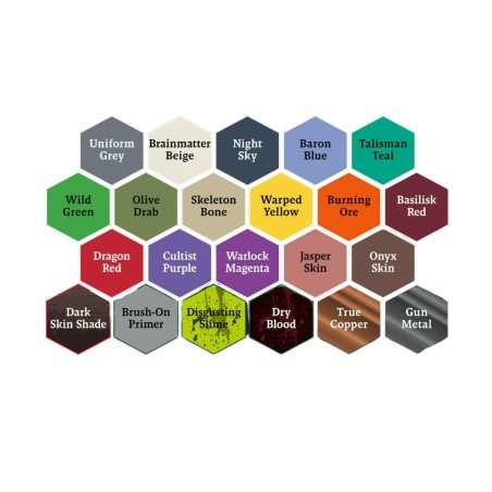 Fanatic Most Wanted Paint Set 22 Colori Warpaints per Miniature The Army Painter, formato 18ml