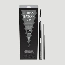 Nitram Baton 2.0, Kit con Pennino, Carboncino e Grafite