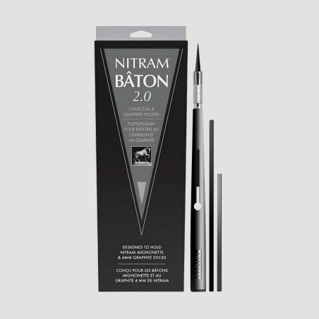 Nitram Baton 2.0, Kit con Pennino, Carboncino e Grafite