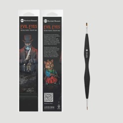 Pennello per Miniature Halbered Borciani e Bonazzi, doppia testa per dettagli e finiture Serie 650