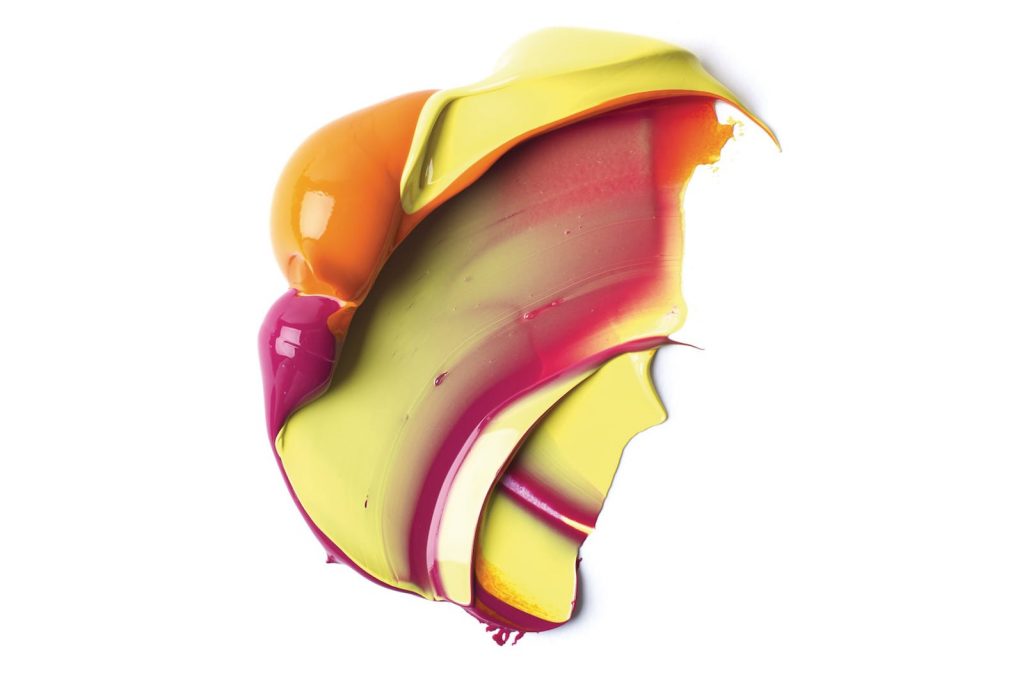 Colori miscelati utilizzando l'acrilico heavy body