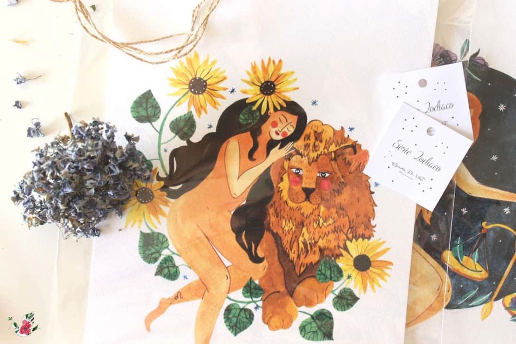 Il leone di Giada della serie illustrazioni zodiaco