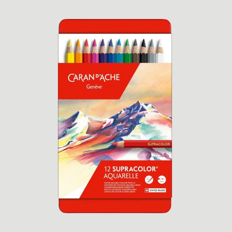 Confezione Matite Colorate Acquerellabili Caran d'Ache Supracolor, 12, 18, 30, 40, 80 e 120 colori