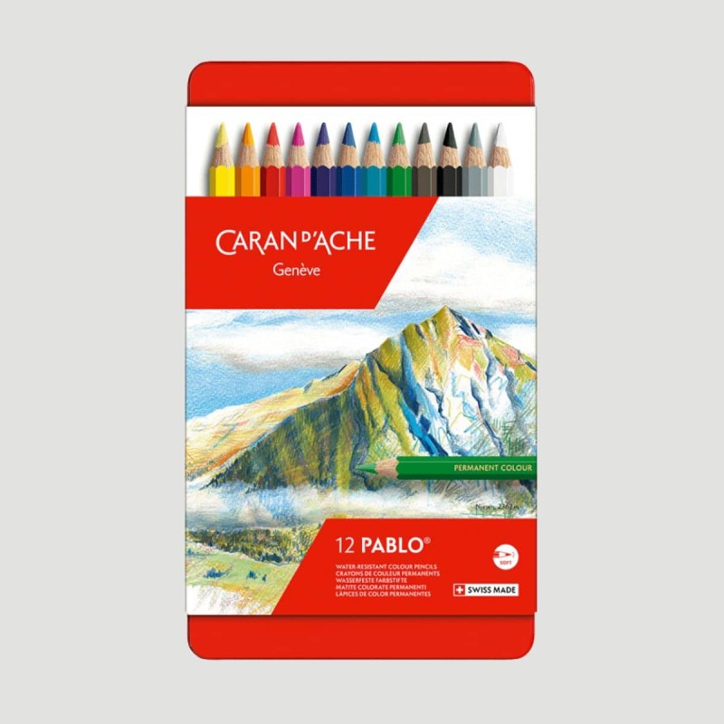 Confezione Matite Colorate Caran d'Ache Pablo, 12, 18, 30, 40, 80 e 120 colori