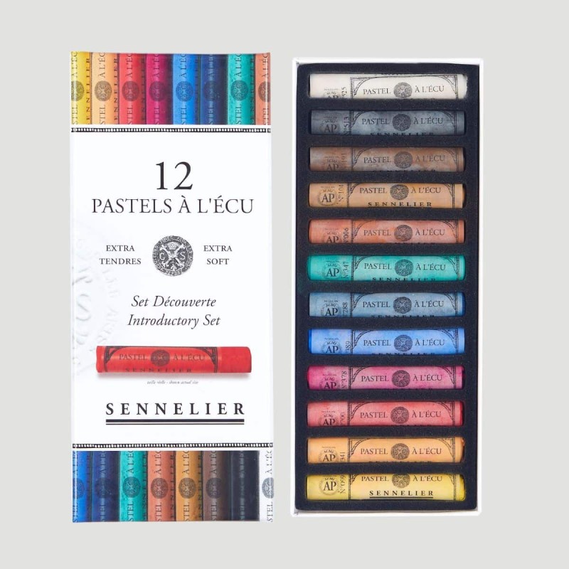 Set introduttivo pastelli morbidi Sennelier, confezione da 12 o 24 pastelli per ritratti, paesaggi o opere astratte