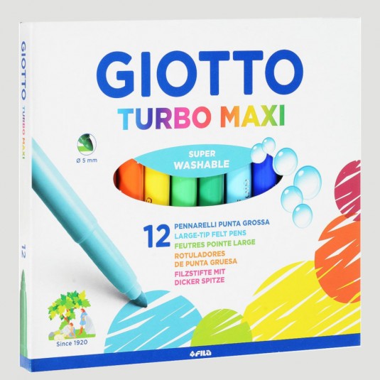Confezione Pennarelli Punta Maxi - Turbo Color Giotto 12pz