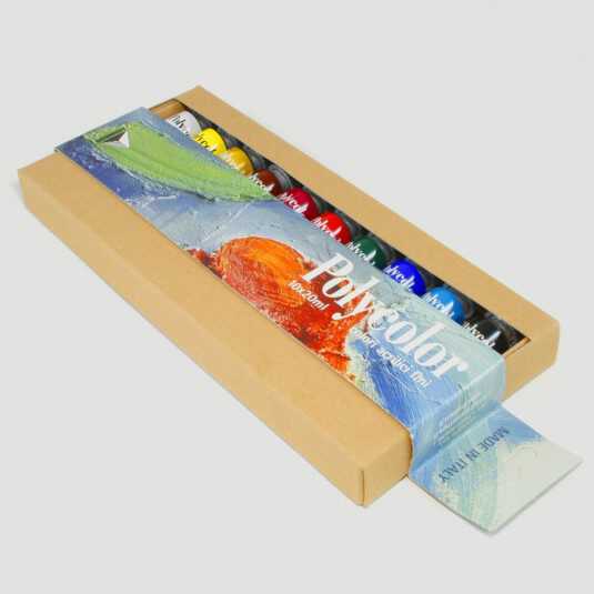 Confezione Colori Acrilici Vinilici Maimeri Polycolor, Set 10 Tubetti da 20ml