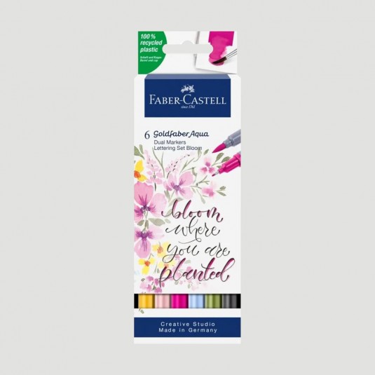 Set Goldfaber Aqua Dual Marker Faber-Castell, 6 colori lettering