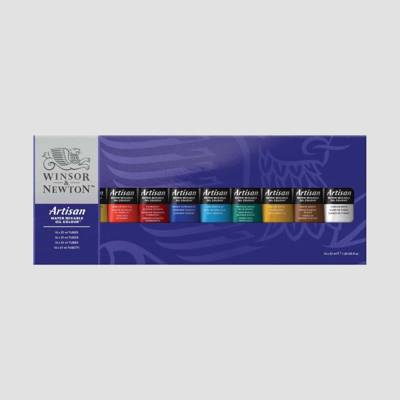 Set Colori a Olio Artisan Winsor&Newton 10 Tubi da 37ml, diluibili in acqua